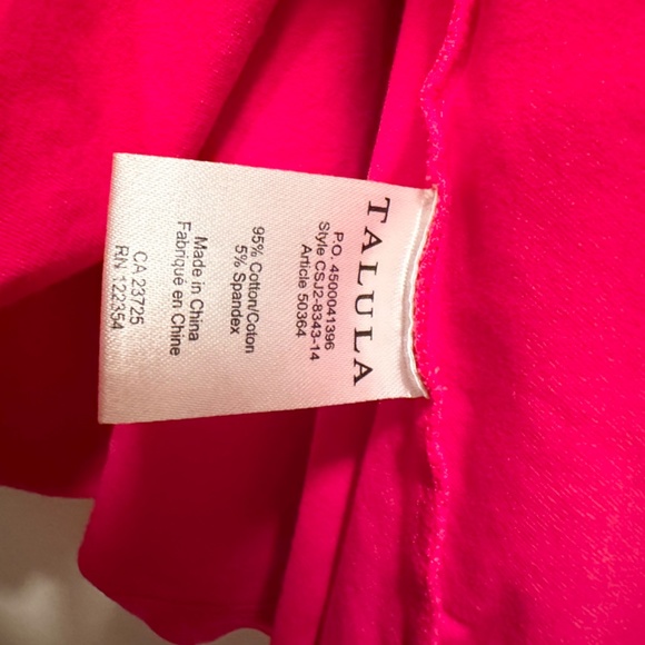 Talula Fushia Sleeveless Flowy Dress XS - Picture 3 of 5